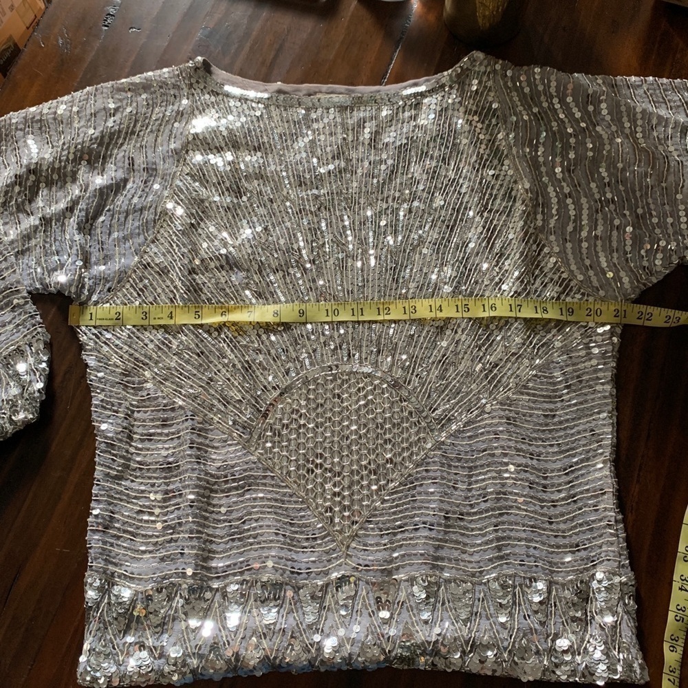 Vintage Judith Ann Creations Sparkly Hand-Sequined Top - Picture 6 of 8